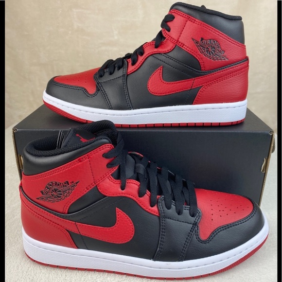 Jordan Other - Nike Air Jordan 1 Mid Banned Black Red